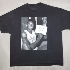 Kobe Bryant Shirt Men XXL Black Mamba Basketball Lakers 81 Point Game Adult 2XL